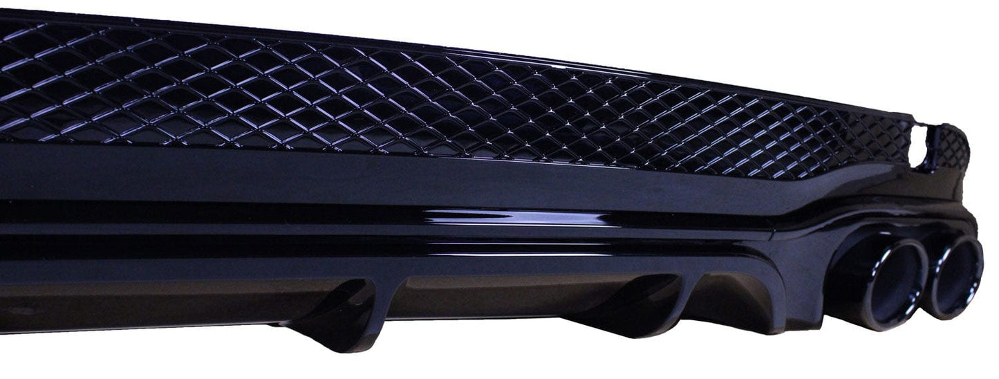 Diffuser Diffuser met ronde uitlaatsierstukken glanzend zwart compatibel met Mercedes E coupé W207 C207 Facelift