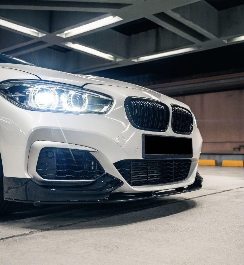 Aero parts Frontlip compatibel met BMW 1 serie F20 F21 LCI glanzend zwart