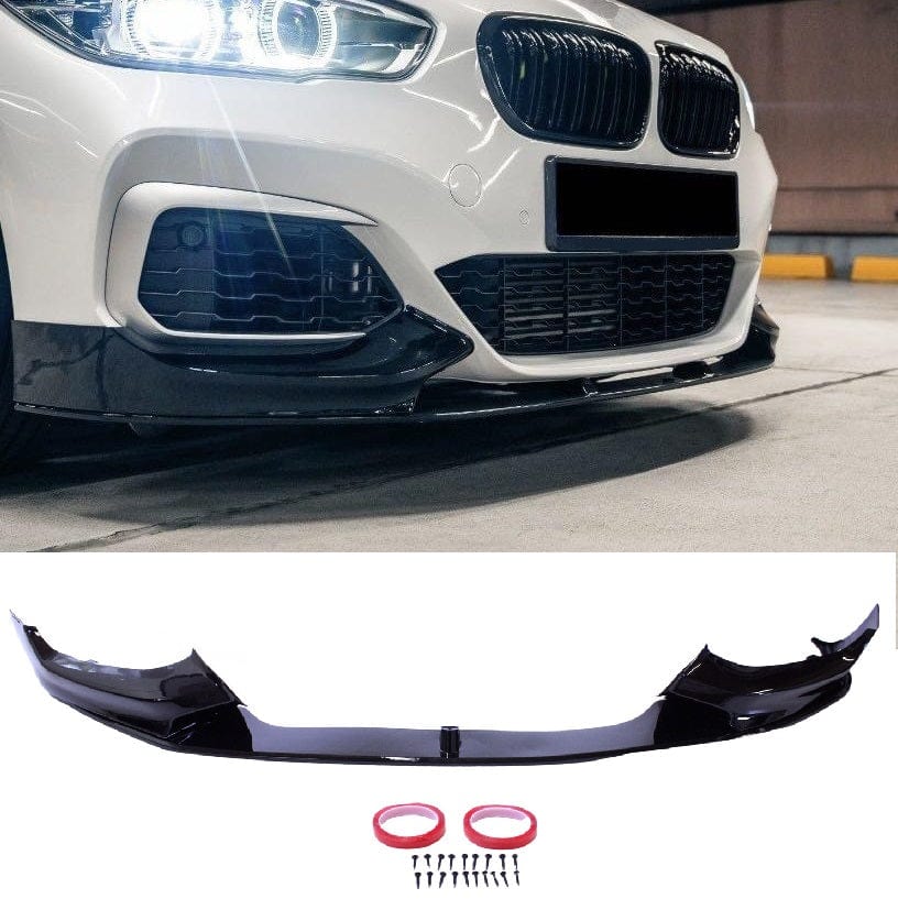 Aero parts Frontlip compatibel met BMW 1 serie F20 F21 LCI glanzend zwart