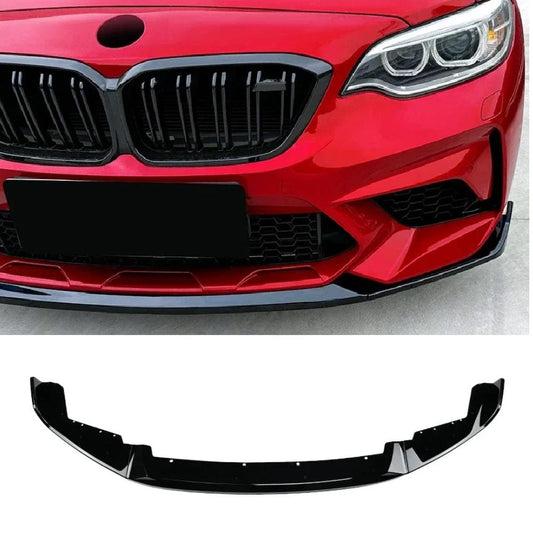 Aero parts Frontlip compatibel met BMW M2 F87 glanzend zwart