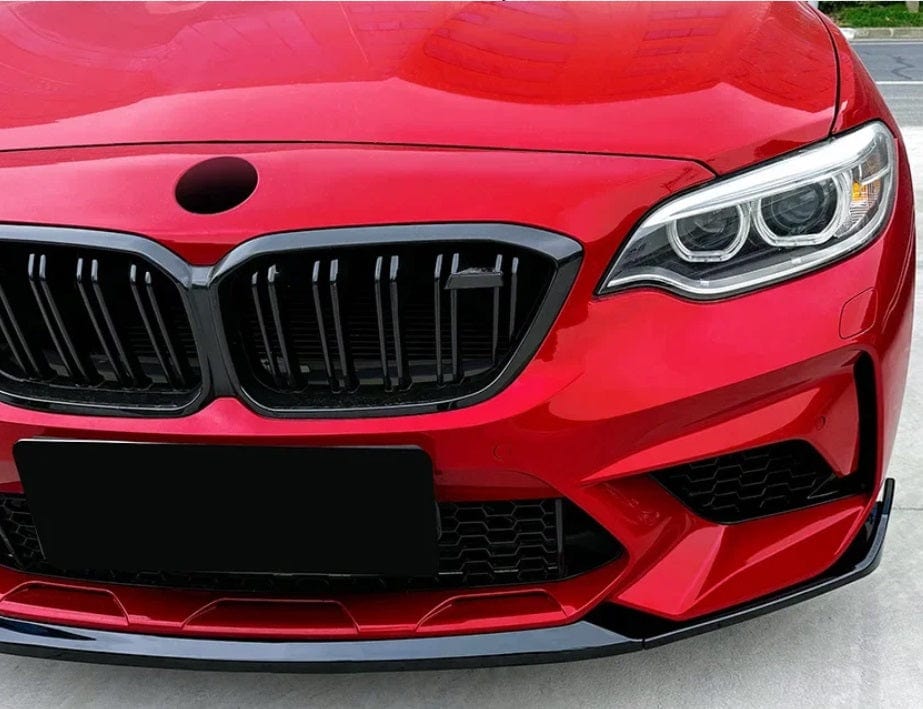 Aero parts Frontlip compatibel met BMW M2 F87 glanzend zwart