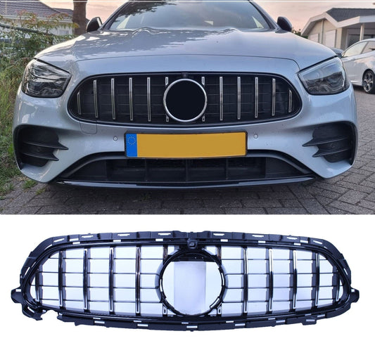 Grill Grill chrome met frontcamera compatibel met Mercedes E W213 S213 A238 C238 facelift met AMG line pakket