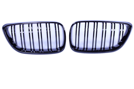 Grill Grill nieren compatibel met BMW 2 serie F22 - F23 glanzend zwart dubbele spijlen