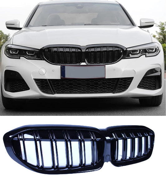 Grill Grill nieren compatibel met BMW 3 Serie G20 - G21 glanzend zwart