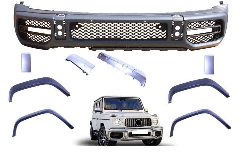 Bumpers & bodykits Voorbumper + brede spatborden set compatibel met Mercedes G klasse W463 W464 2018+