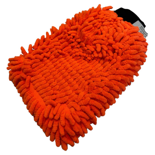 Auto poetstoebehoren Washandschoen chenille oranje