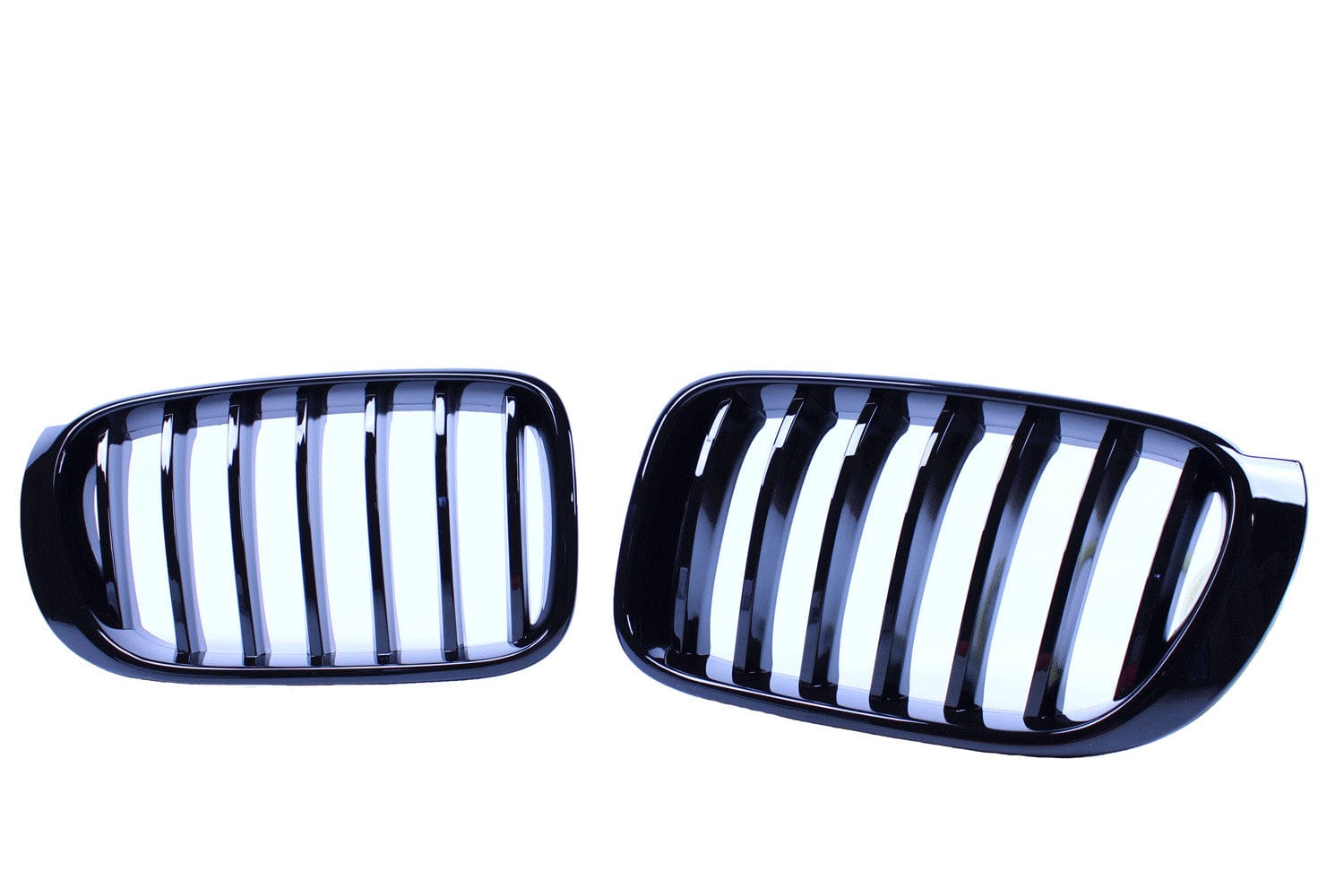 Grill nieren compatibel met BMW X3 en X4 F25 F26 LCI glanzend zwart enkele spijlen - Tuningonline