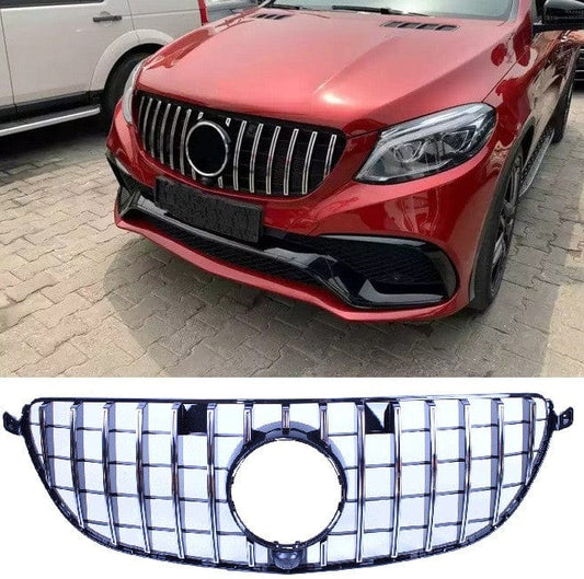 Grill compatible with Mercedes-Benz GLE 63 AMG (S) W166 C292 GLE Coupe black with chrome