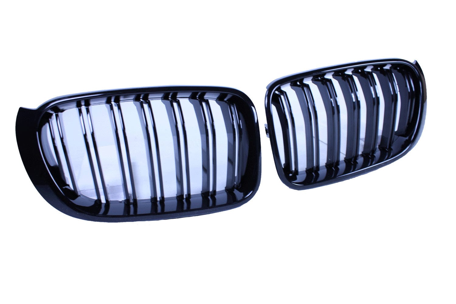 Grill nieren compatibel met BMW X3 en X4 F25 F26 LCI dubbele spijlen glanzend zwart - Tuningonline