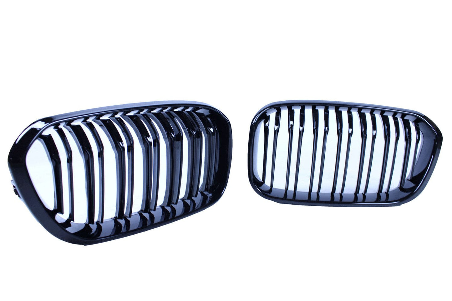 Grill nieren compatibel met BMW F20 LCI 1 serie glanzend zwart dubbele spijlen - Tuningonline