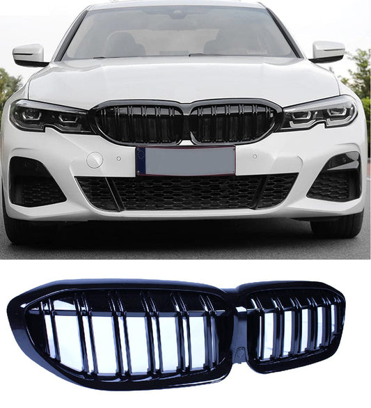 GRILL KIDNEYS COMPATIBLE WITH BMW 3 SERIES G20 - G21 GLOSS BLACK