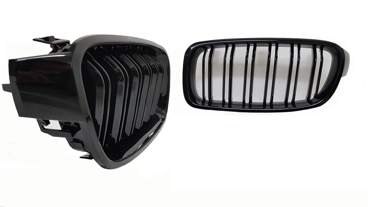 Grill nieren compatibel met BMW 3 serie F30 - F31 glanzend zwart
