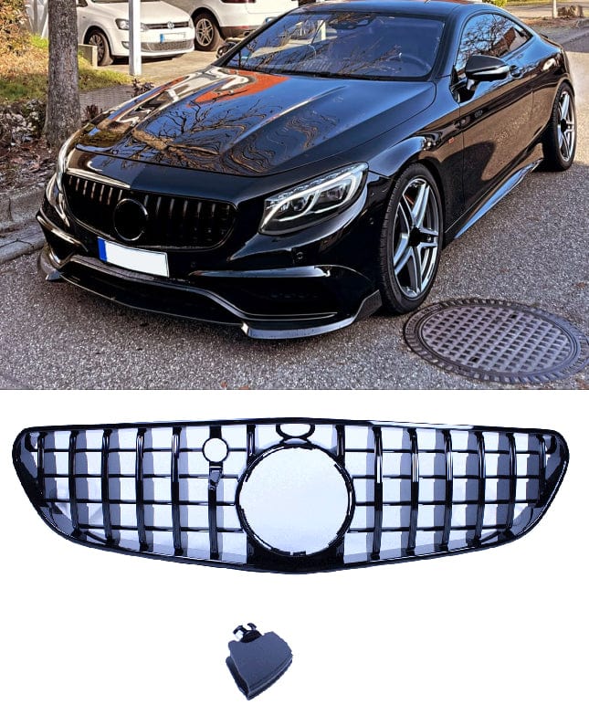 Grill compatible with Mercedes-Benz S coupe 63 / 65 AMG 2015-2017 black C217