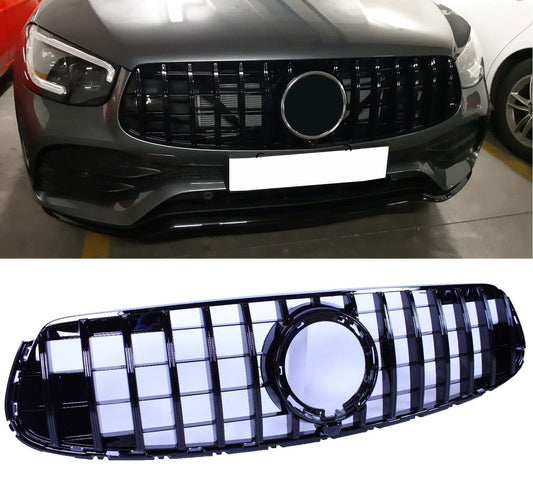 Grill compatible with Mercedes-Benz facelift GLC - GLC Coupe gloss black 2020+