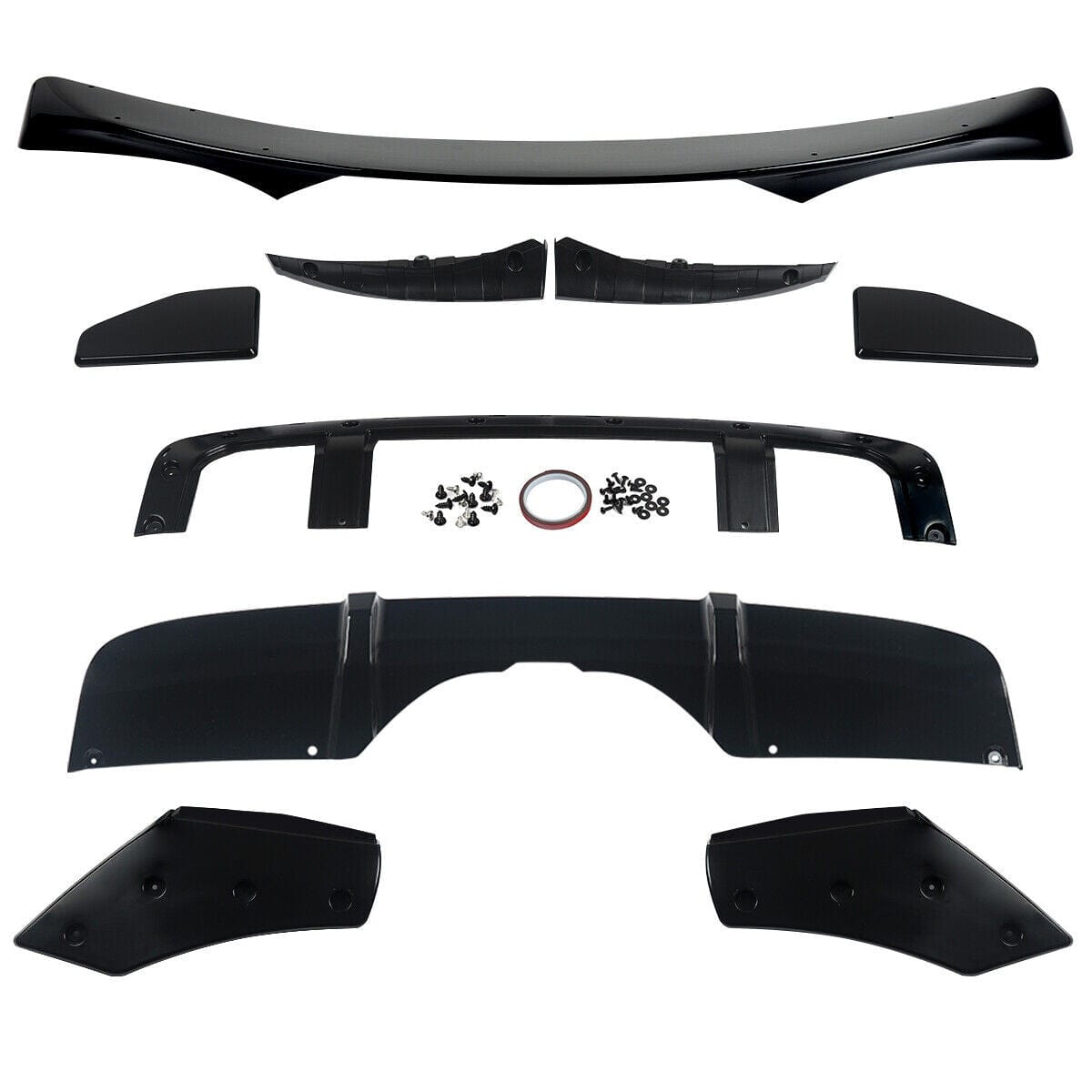 Aero kit body kit for BMW F15 X5 front spoiler diffuser splitter kit glossy black